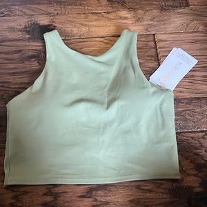 Athleta sage green high neck tank top size small